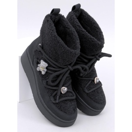 Remati Black snow boots with shearling 1