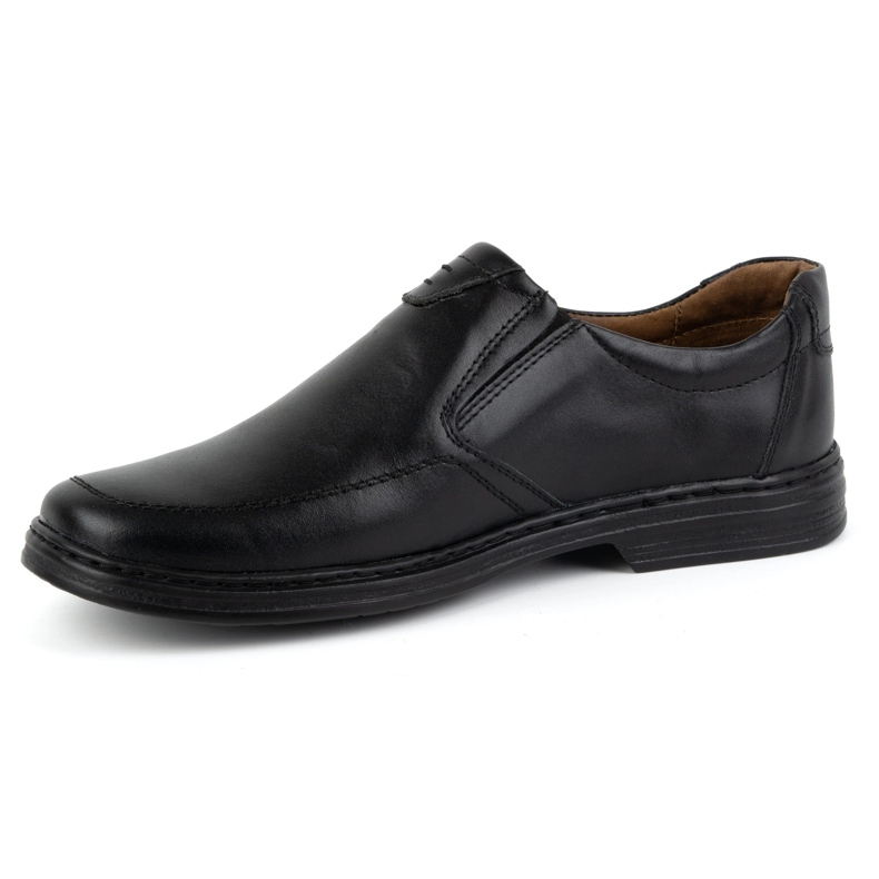 KOMODO Men's shoes made of natural leather slip-on 854K, black 1 KOMODO Men's shoes made of natural leather slip-on 854K, black 1