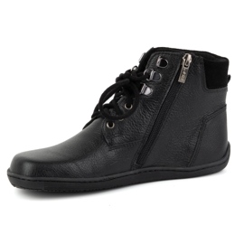 Olivier Women's minimalist barefoot winter leather shoes 1262 black 1