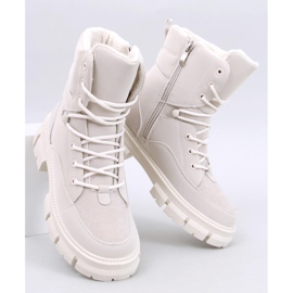 Torey White insulated lace-up ankle boots beige 1