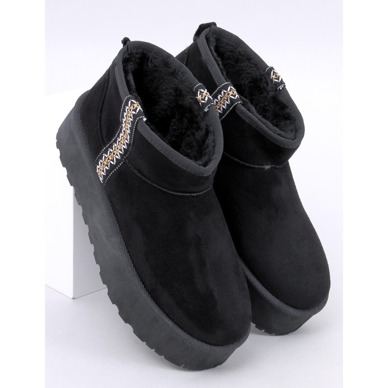 Weyan Black platform short snow boots 1
