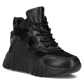 Filippo DBT6367/24 Bk leather platform boots, black 1