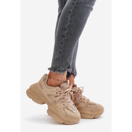 Beige Amoserna Women's Sneakers with a Chunky Sole 1