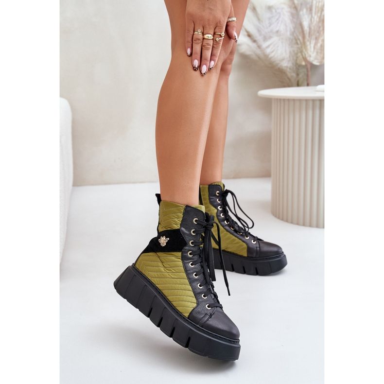 Leather Ankle Boots on the Platform Maciejka 06751-01 Black 2