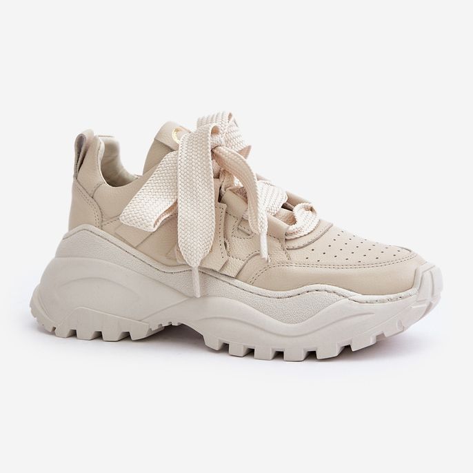 Women's Leather Sneakers Beige CheBello 4583 1 Women's Leather Sneakers Beige CheBello 4583 1