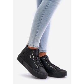 Insulated Women's Sneakers with Stitching Big Star OO274A480 Black 1