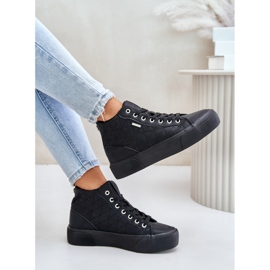 Insulated Women's Sneakers with Stitching Big Star OO274A480 Black 2