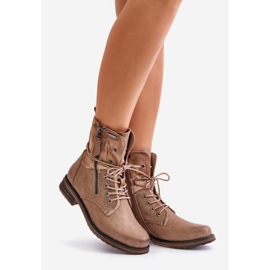 Women's Worker Boots Dark Beige Perfecto 1