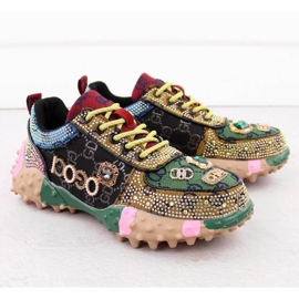 Potocki shoes, richly decorated 16324 WOL275A multicolored 2