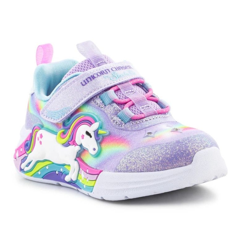 Skechers S-Lights Girl's Unicorn Chaser shoes 302298N-LVMT purple 1