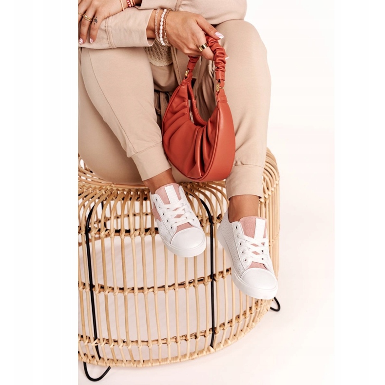 Women's sneakers with a star big star dd274691 white and pink 3 Women's sneakers with a star big star dd274691 white and pink 3