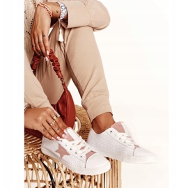 Women's sneakers with a star big star dd274691 white and pink 6