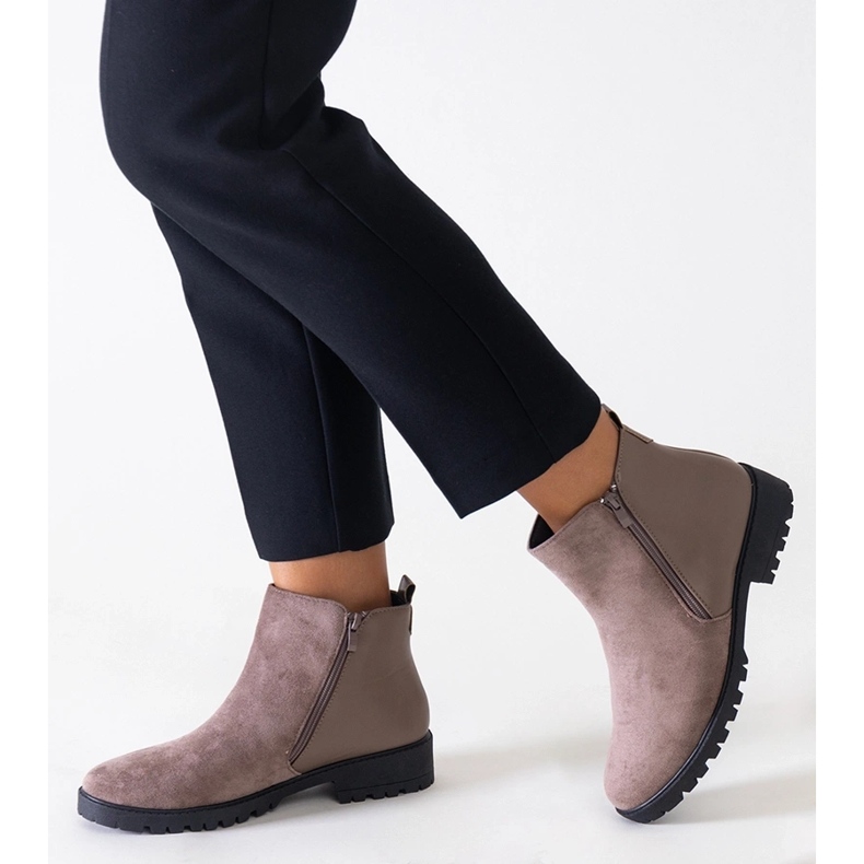 Brown platform boots made of eco-suede Kirla 1 Brown platform boots made of eco-suede Kirla 1
