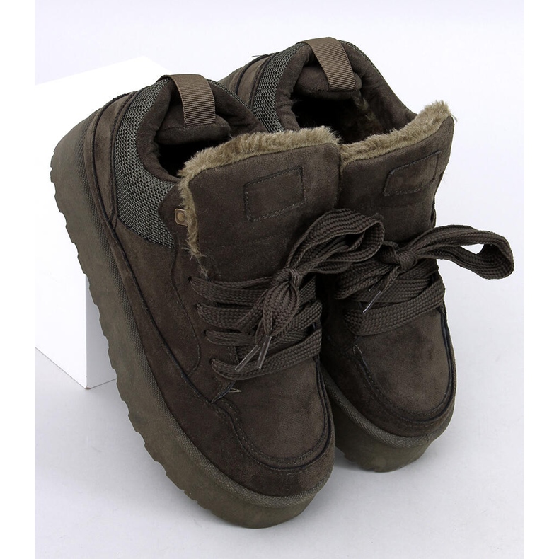 Skinner Green insulated platform sneakers 1