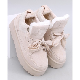Skinner Beige insulated platform sneakers 1