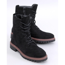 Simmer Black suede lace-up ankle boots 1