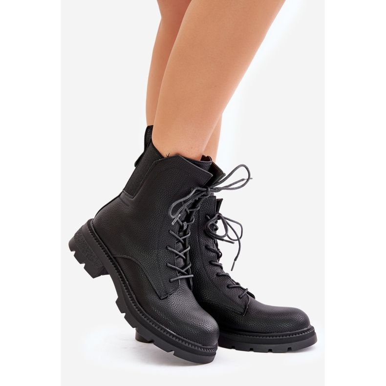 Jezzi Insulated Worker Boots With Zipper Black Leairae 1 Jezzi Insulated Worker Boots With Zipper Black Leairae 1