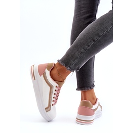 Women's sports sneakes with beige glitter white 6 Women's sports sneakes with beige glitter white 6