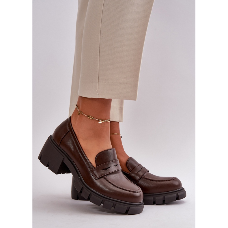 Cm Paris Women's Low-Heel Shoes Made of Eco Leather, Dark Brown 1 Cm Paris Women's Low-Heel Shoes Made of Eco Leather, Dark Brown 1