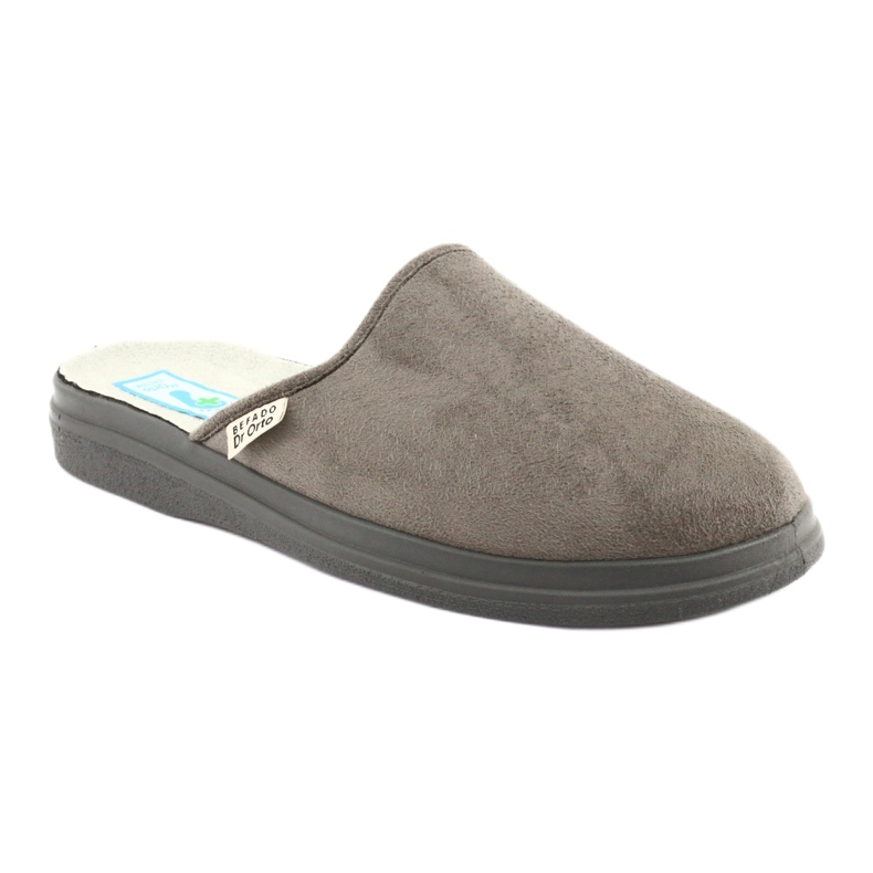 Befado men's slippers pu 125M009 gray lining with silver ions grey 2