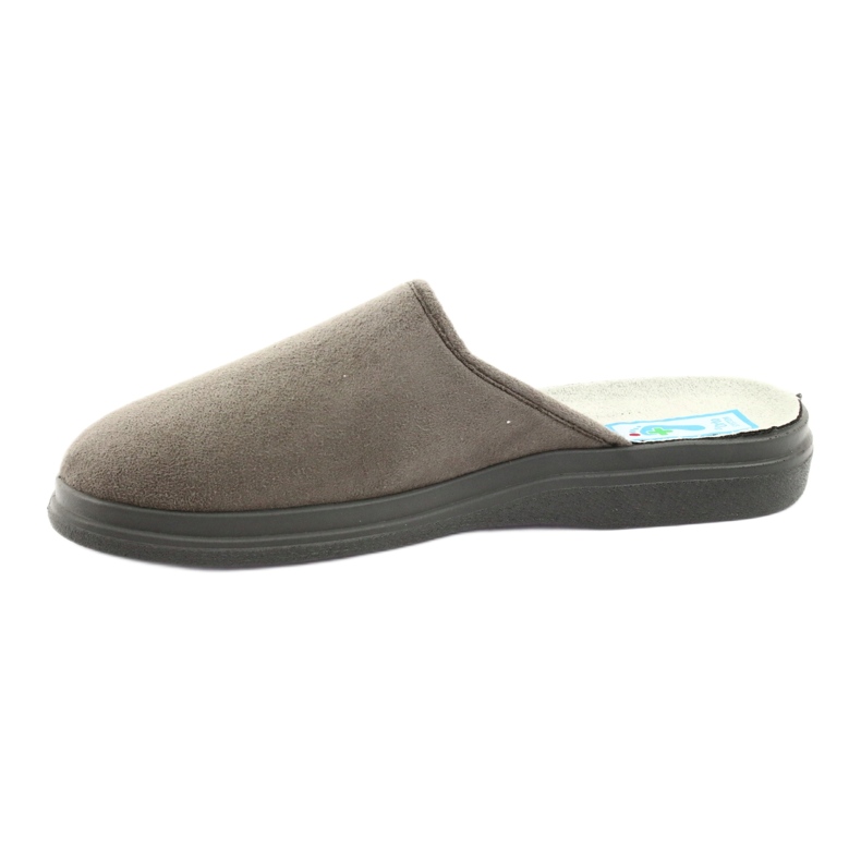 Befado men's slippers pu 125M009 gray lining with silver ions grey 3