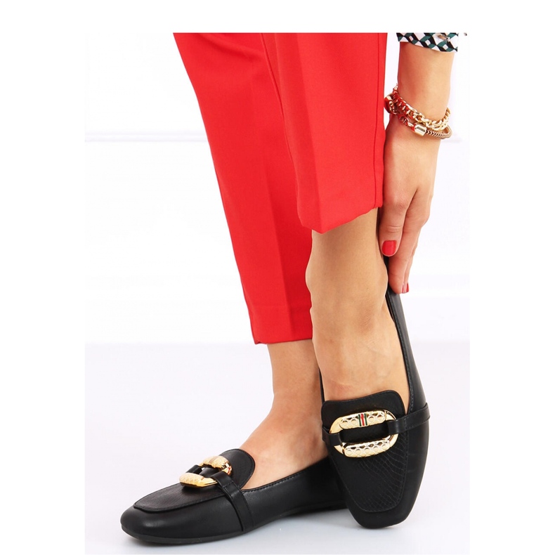 Sajmon Black women's moccasins - Inello 1 Sajmon Black women's moccasins - Inello 1