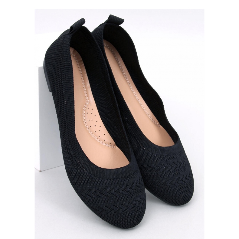 Newey Black knitted ballet flats - Inello 1