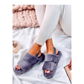 Rhodes Gray women's slippers with elastic band grey 1