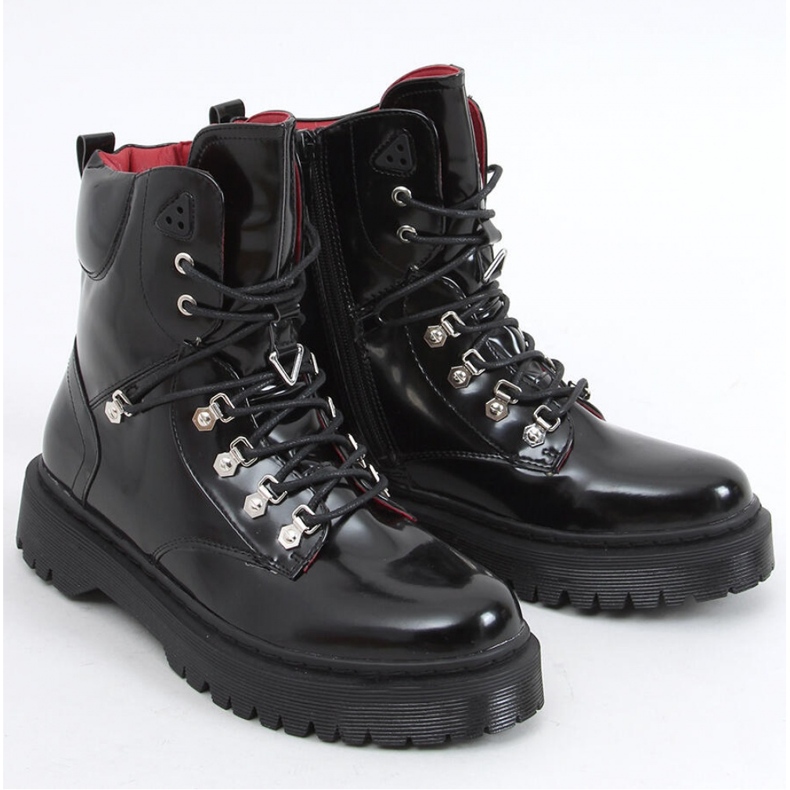 Kari Black lace-up ankle boots - Inello 1