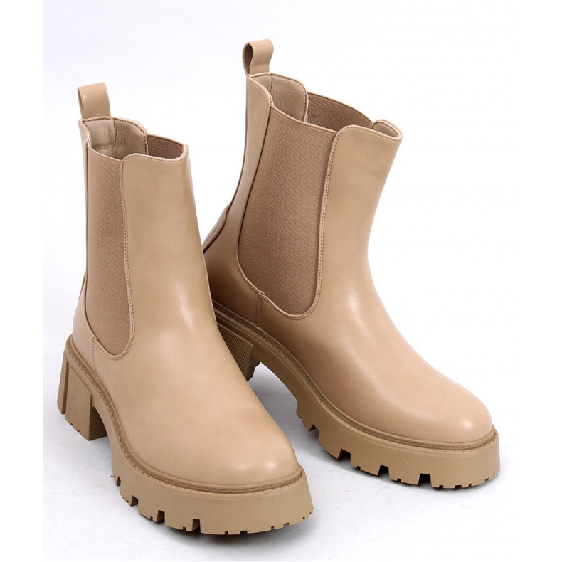 Rumer Khaki high-top Chelsea boots - Inello beige 1
