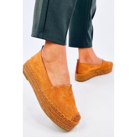 Espadrilles with a thick sole Poulain Camel - Inello brown 1
