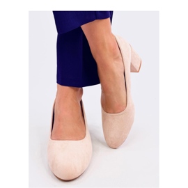 Fredette Beige comfortable heel pumps - Inello 1