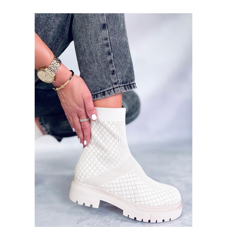 Sock boots with Rueda Beige pattern - Inello 2