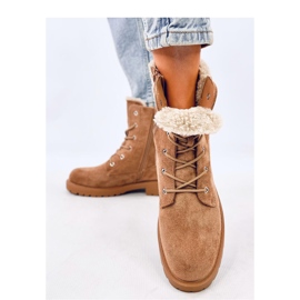 Barkoi Camel lace-up ankle boots - Inello brown 2