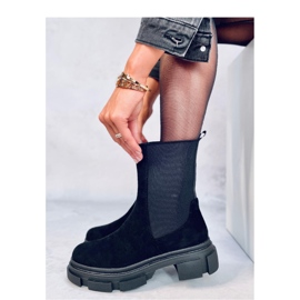 Magers Black high-top Chelsea boots 2