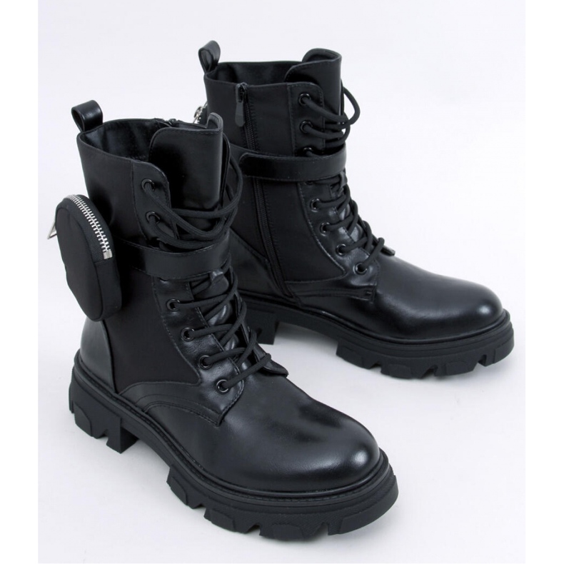 Victor Black lace-up ankle boots - Inello 1