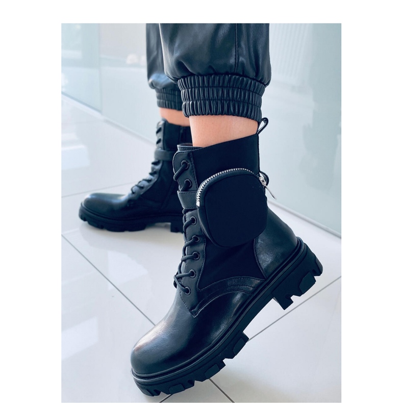 Victor Black lace-up ankle boots - Inello 2