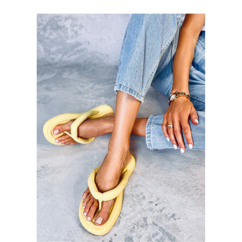 Women's flip-flops Yellow 1