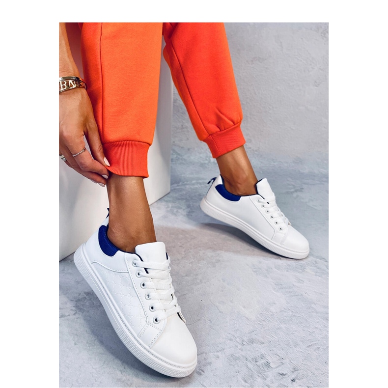 WHITE/ROYAL BLUE women's sneakers 2
