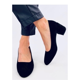 Fredette Black comfortable heel pumps 1