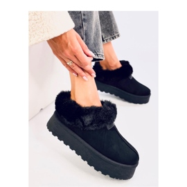 Short snow boots with fur Black 2