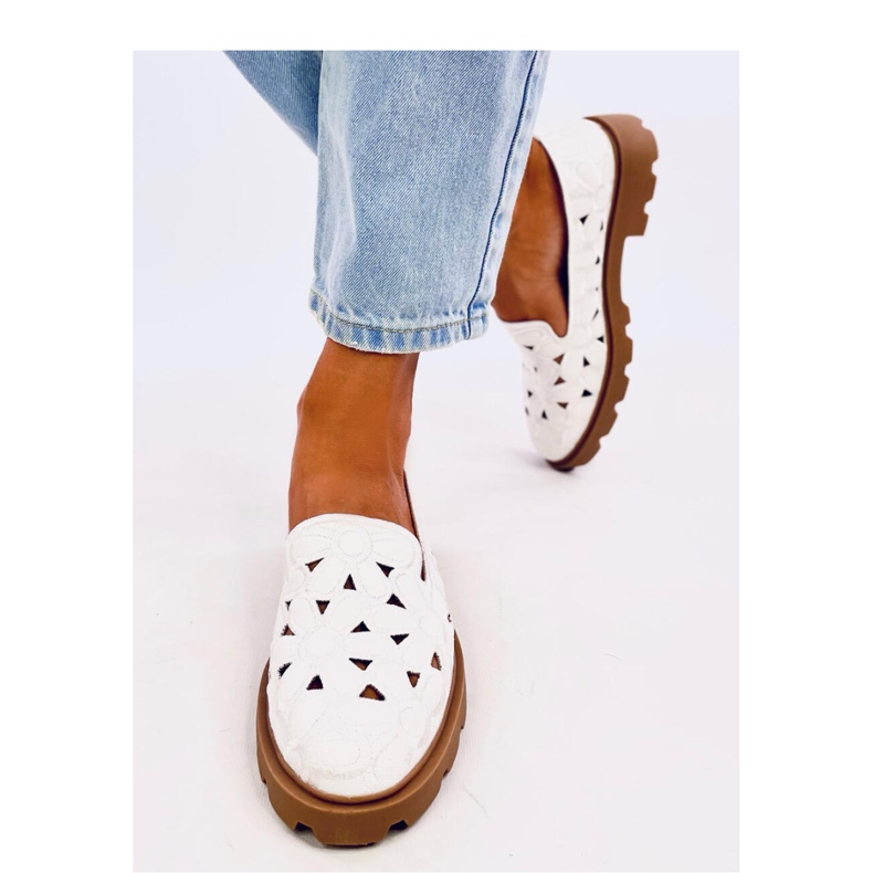 White openwork moccasins 2