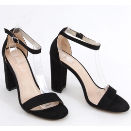 Black high-heeled sandals 1