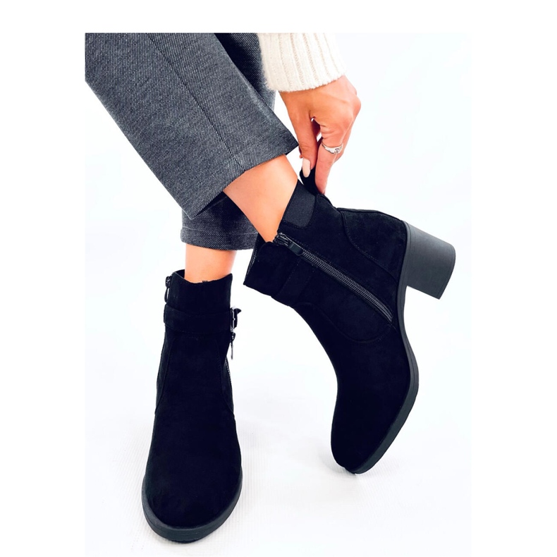 Classic high-heeled ankle boots Black 1