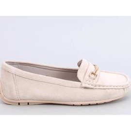 Beige suede women's moccasins 1