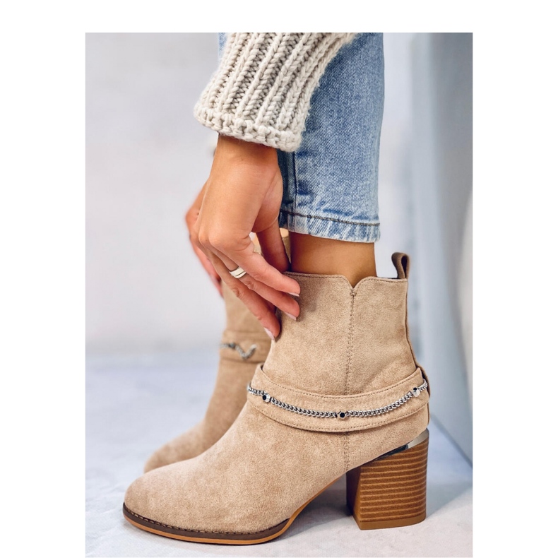 Athing Khaki suede ankle boots - Inello beige 2