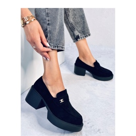 Black high heel loafers 1
