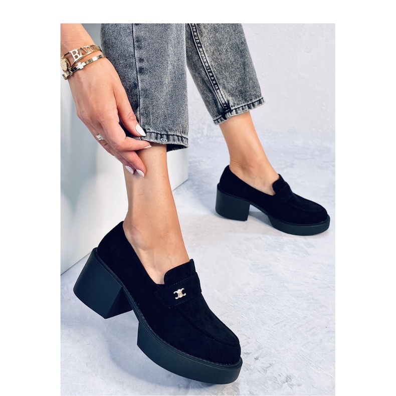 Black high heel loafers 1