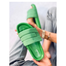 Green nylon flip-flops 1