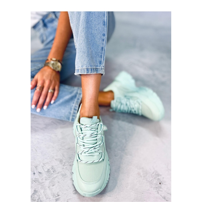 Green wedge sneakers 1